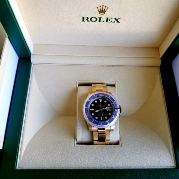 Rolex Submariner Yellow Gold 18k Blue Dial - Picture 2 of 9